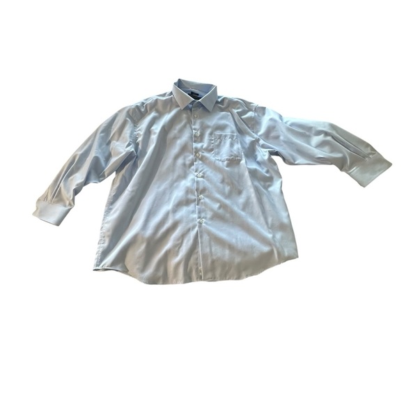 Pronto Uomo Blue Dress Shirt Classic Style - Picture 1 of 6